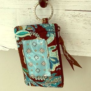 Vera Bradley Java Blue Zippered ID case